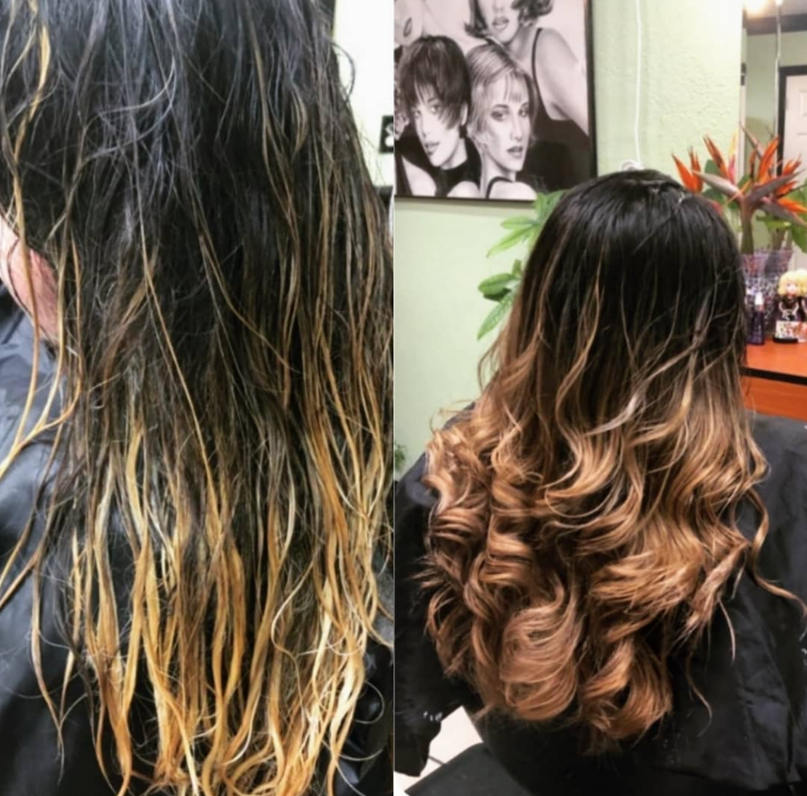 Before and after color transformation